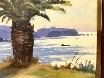 水彩画 毘沙門の海の風景 木製フレーム 水彩画 毘沙門の海の風景 木製フレーム 美術品・アンティーク